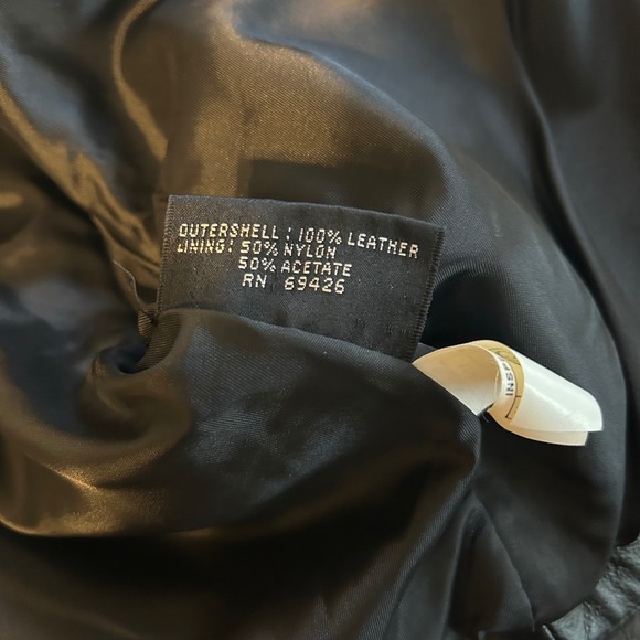 Wilsons Leather Black Fringe Leather Jacket Womens S • Boho Y2K Moto Festival - Picture 4 of 6